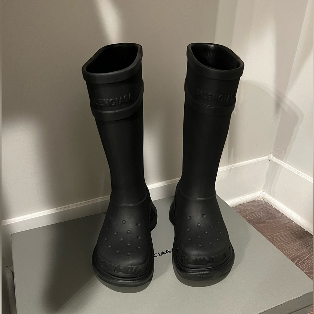 Balenciaga croc boots